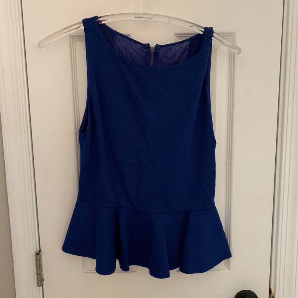 Royal Blue Peplum Alice+Olivia Top